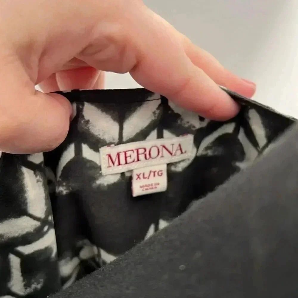 NWT Black and White Merona top - Picture 2 of 10